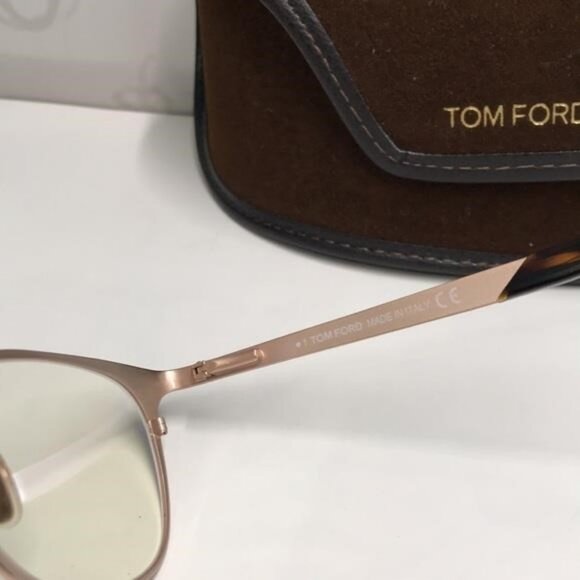 Tom Ford TF5732-B 028 Authentic Eyeglasses · Rose Gold/Havana - Picture 3 of 11